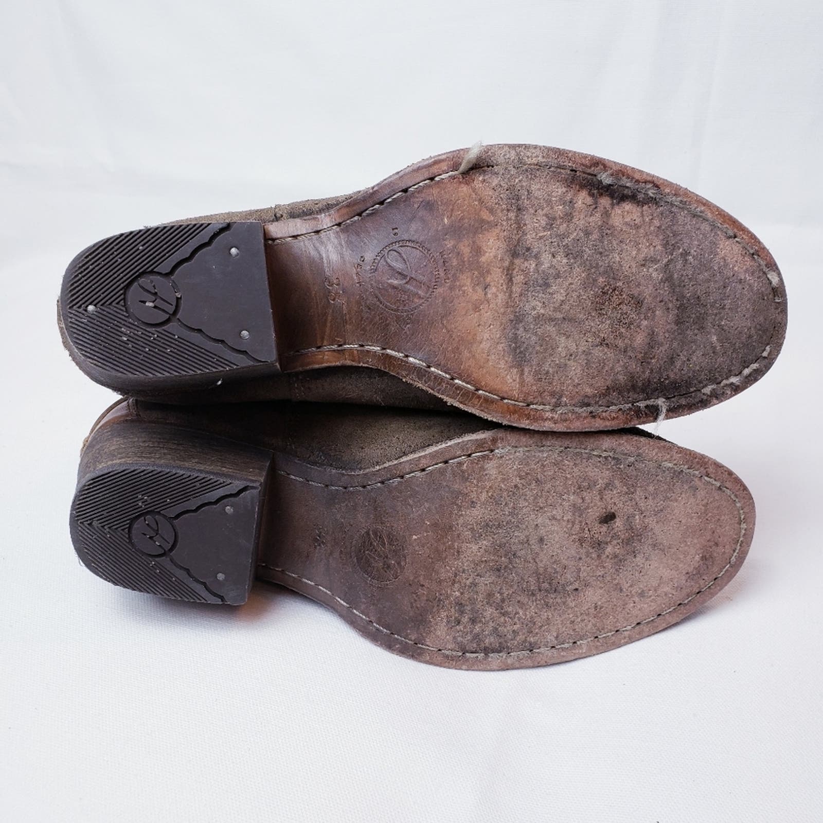 Hudson London Size Eu 38 Horrigan Suede Leather Straps Booties Made In Portugal — image 7 of 8